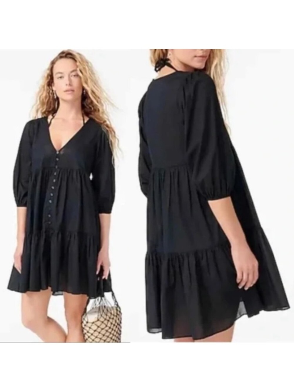 J. Crew Original Beachwear Button Front Beach Dress Cotton Size Small